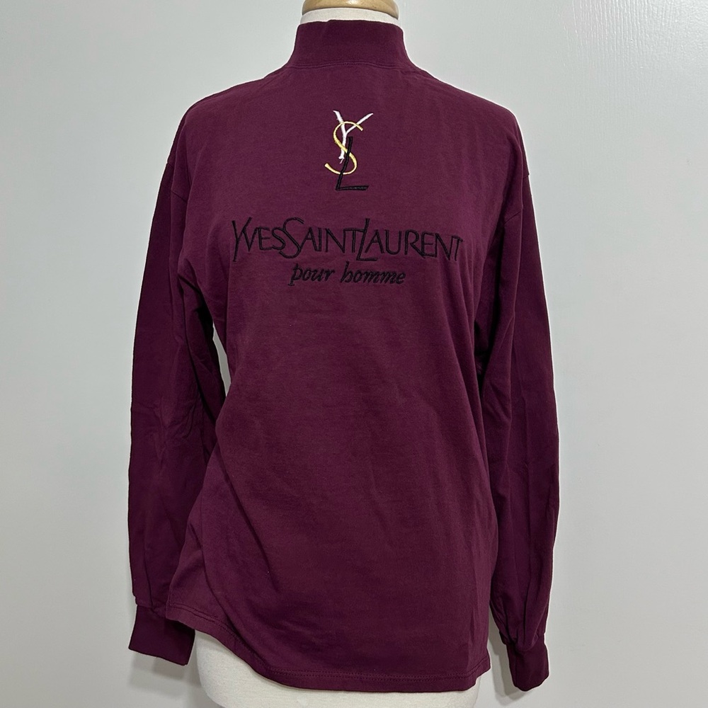 YSL Yves Saint Laurent Mock Neck Long Sleeve